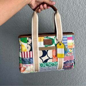 Vintage Coach Colorful Patchwork Purse